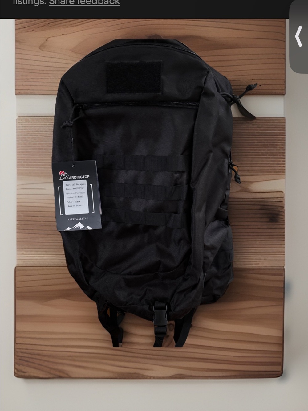 Black Tactical Backpack for Men – Durable  for Hiking